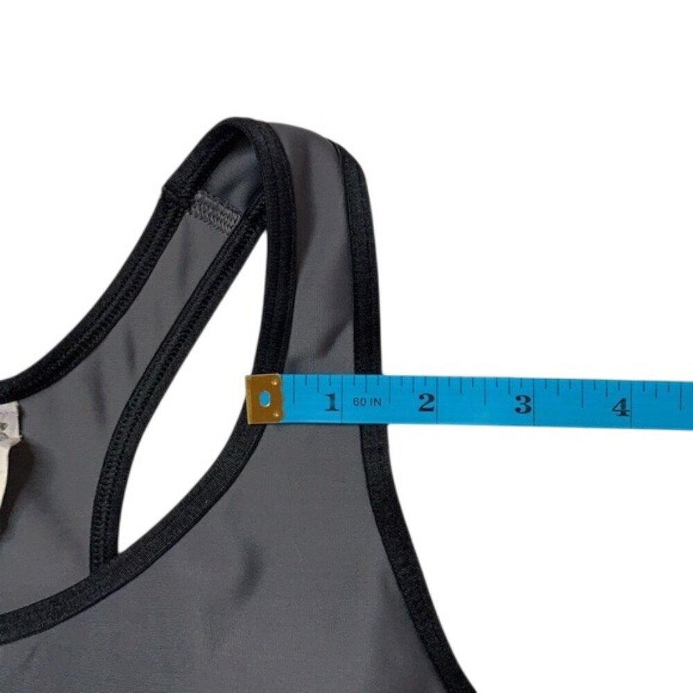 Under Armor Compression Sports Bra Grey Medium Impact Racerback Pullover Size S - Picture 12 of 14